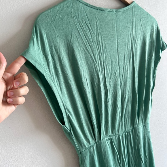 ba&sh Tisha Draped T-Shirt Dress | Green | Size XS, US 2 - Picture 10 of 16